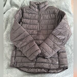 Gap Fit Quarter-Zip Quilted Puffer - BLACK